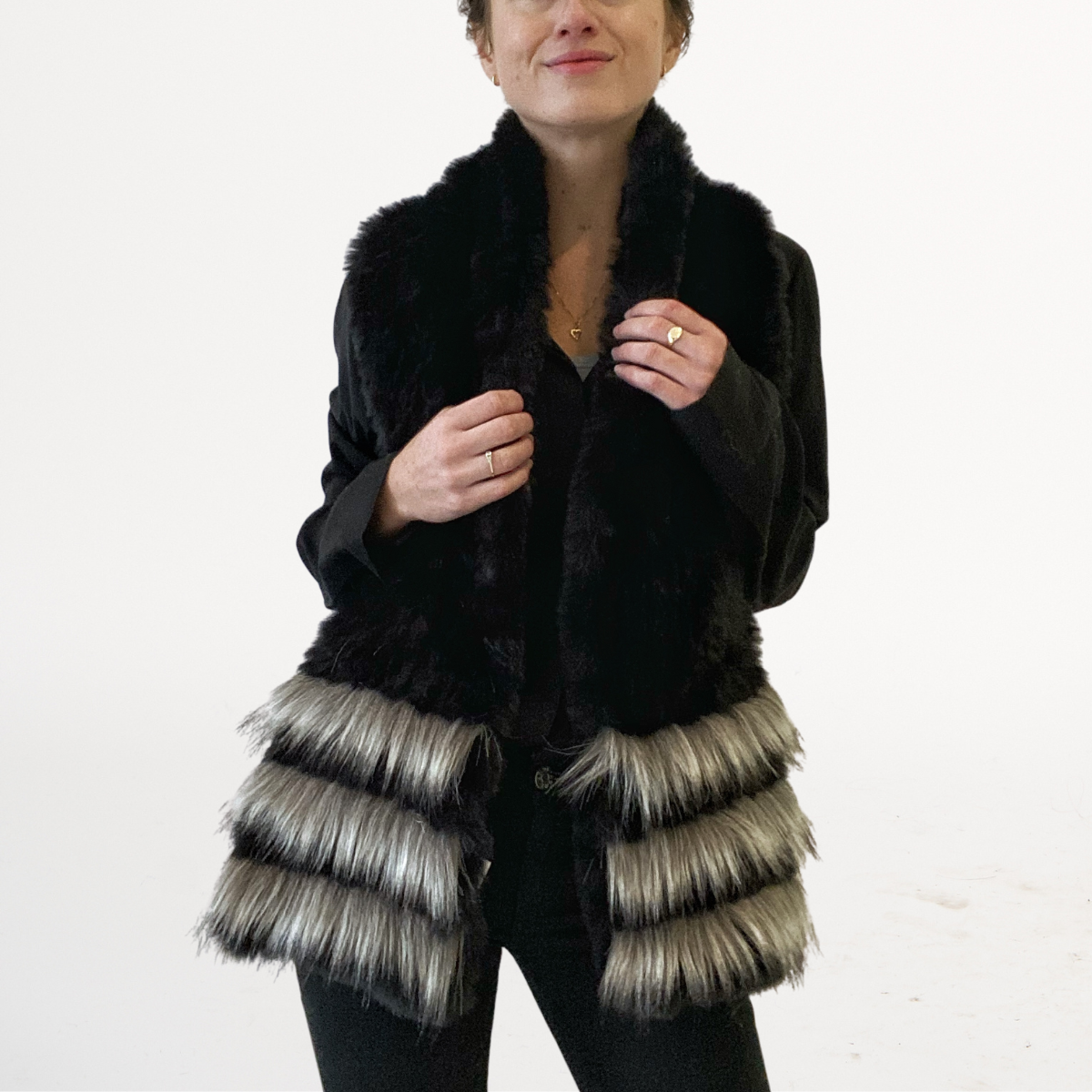 Fur Trim Scarf