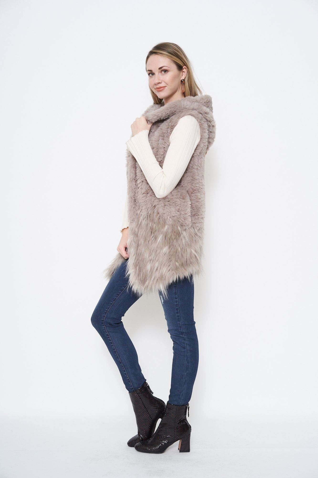 Bunny Hop V-Neck Trim Vest